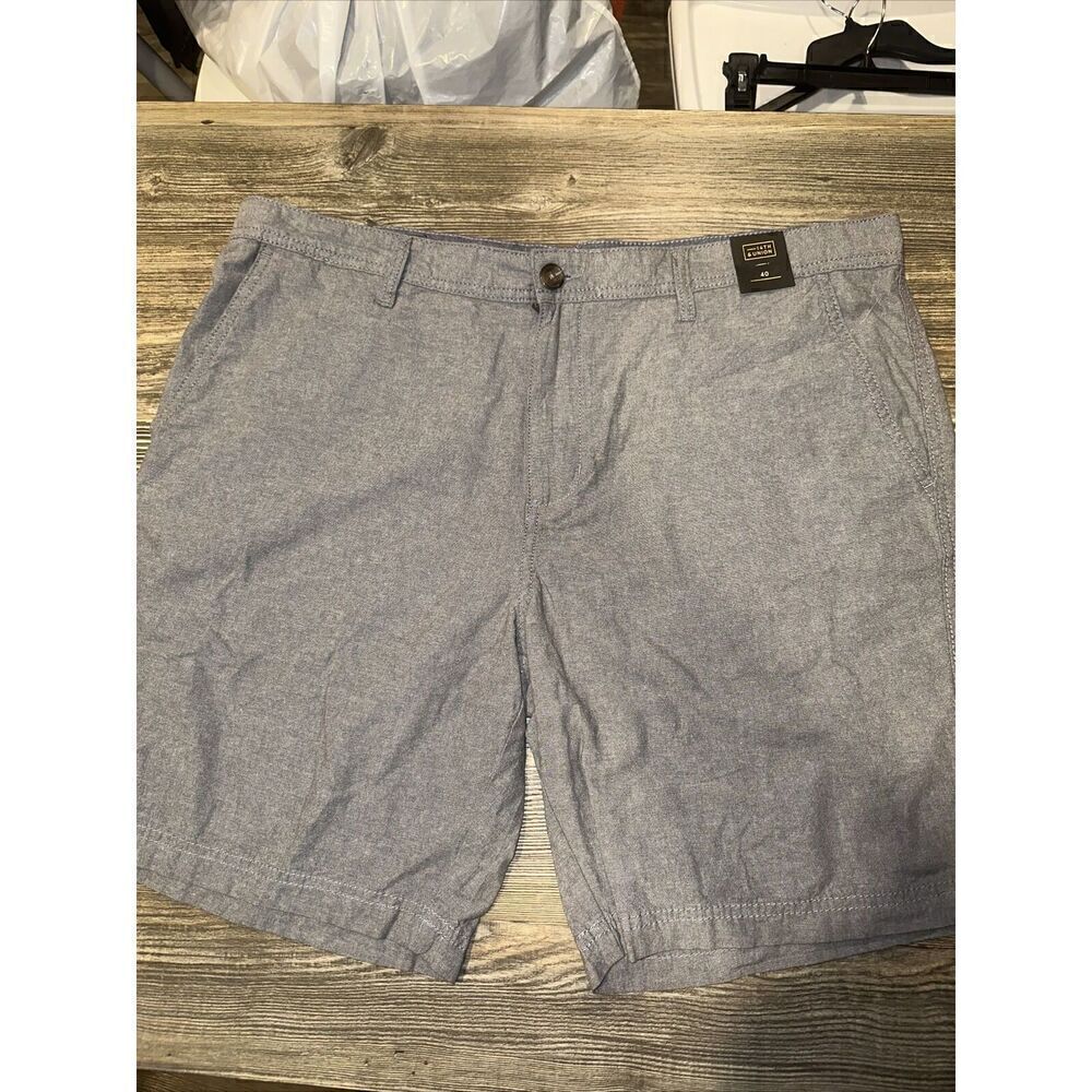 14th And Union Mens Size 40 Blue/Gray 100% Cotton Slim Fit Chino Shorts NWT. 6